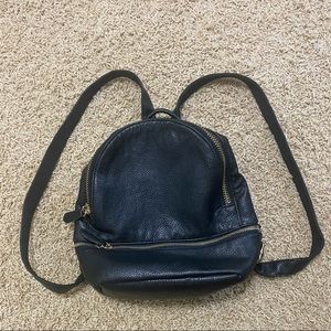 Black Leather Backpack